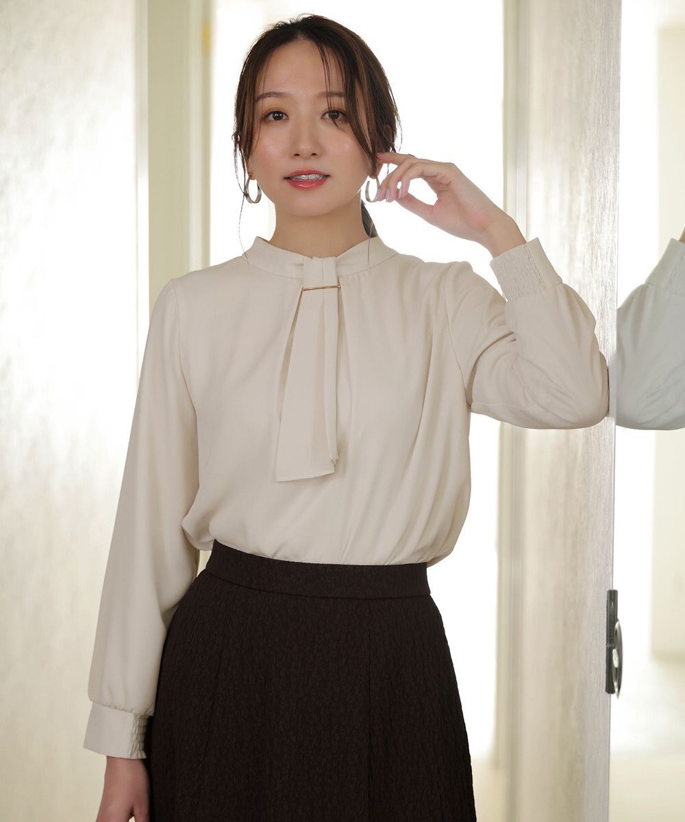 ANY SIS L 【4WAY・裏起毛】エニポカ ボウタイ ブラウス 