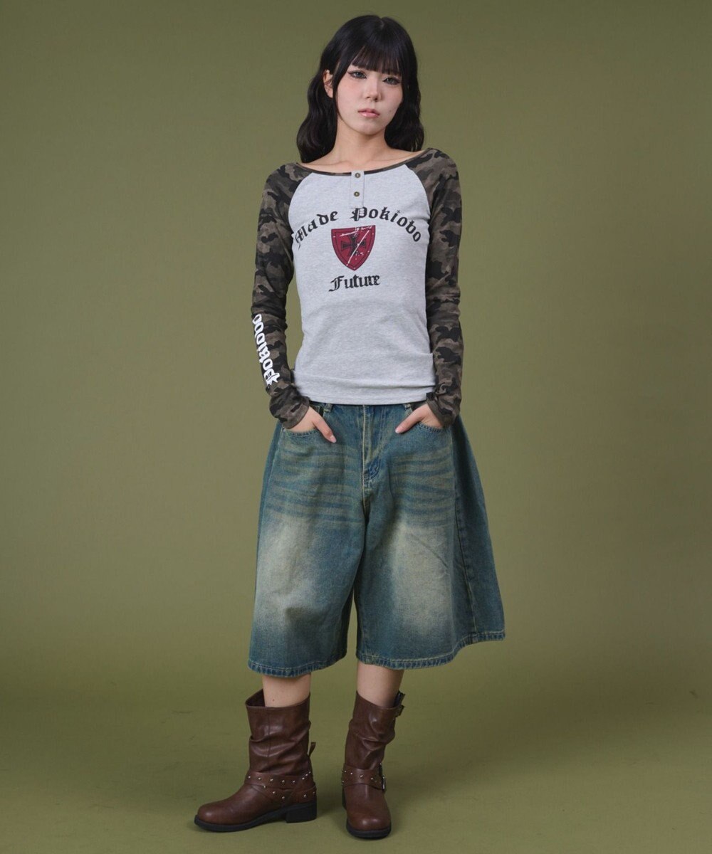 WEGO バギーハーフデニム 