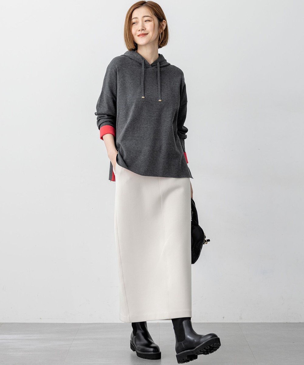 23区 S 【洗える】コットンエアーダンボール Iライン スカート 