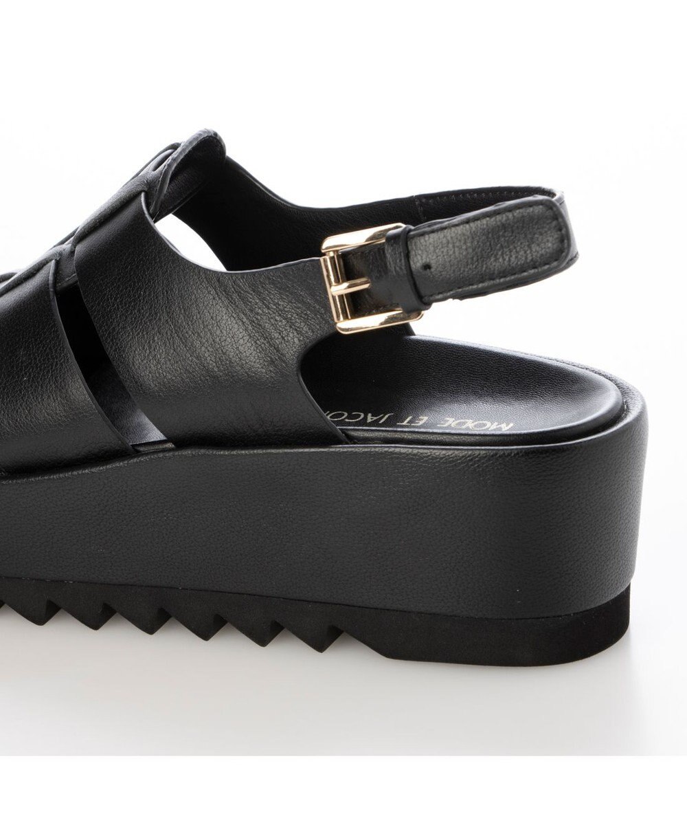 MODE ET JACOMO <MODE ET JACOMO>厚底グルカデザインウエッジサンダル 