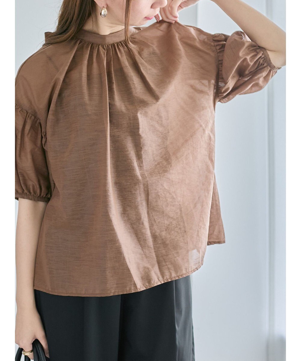 Te chichi レザーライクバックリボンブラウス 