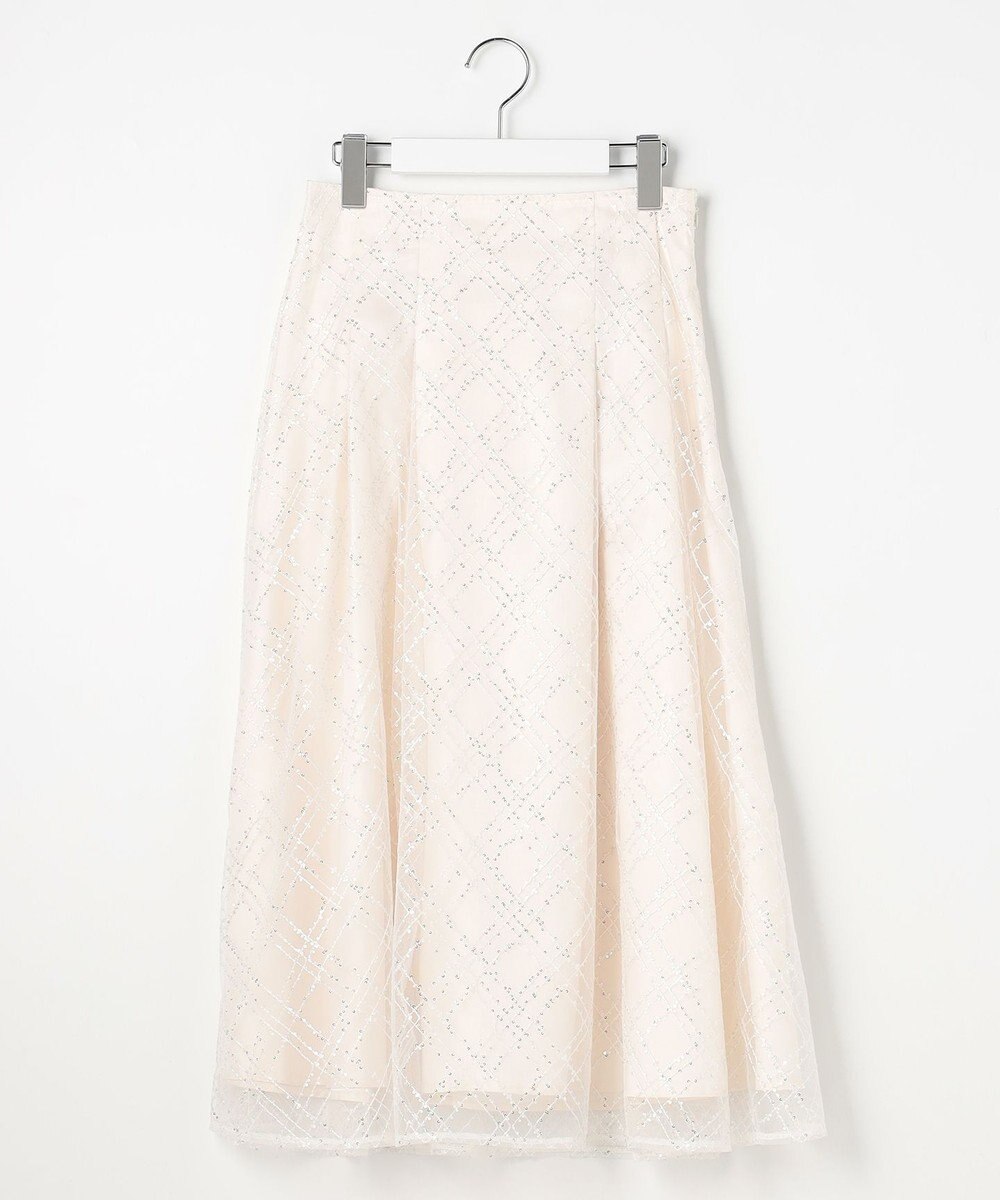 Feroux きらめきチェックフレア スカート 