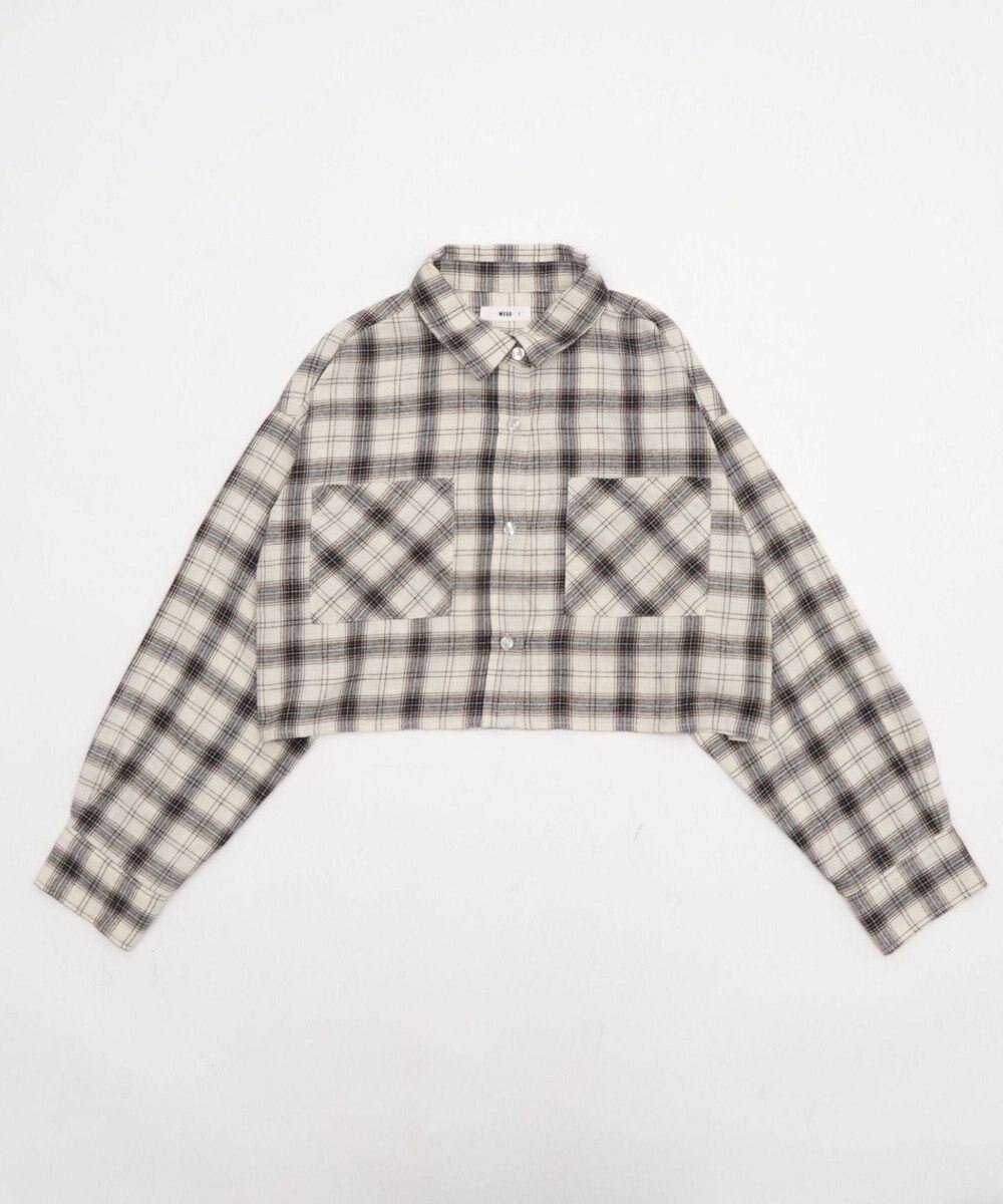 WEGO チェックショートネルシャツ 