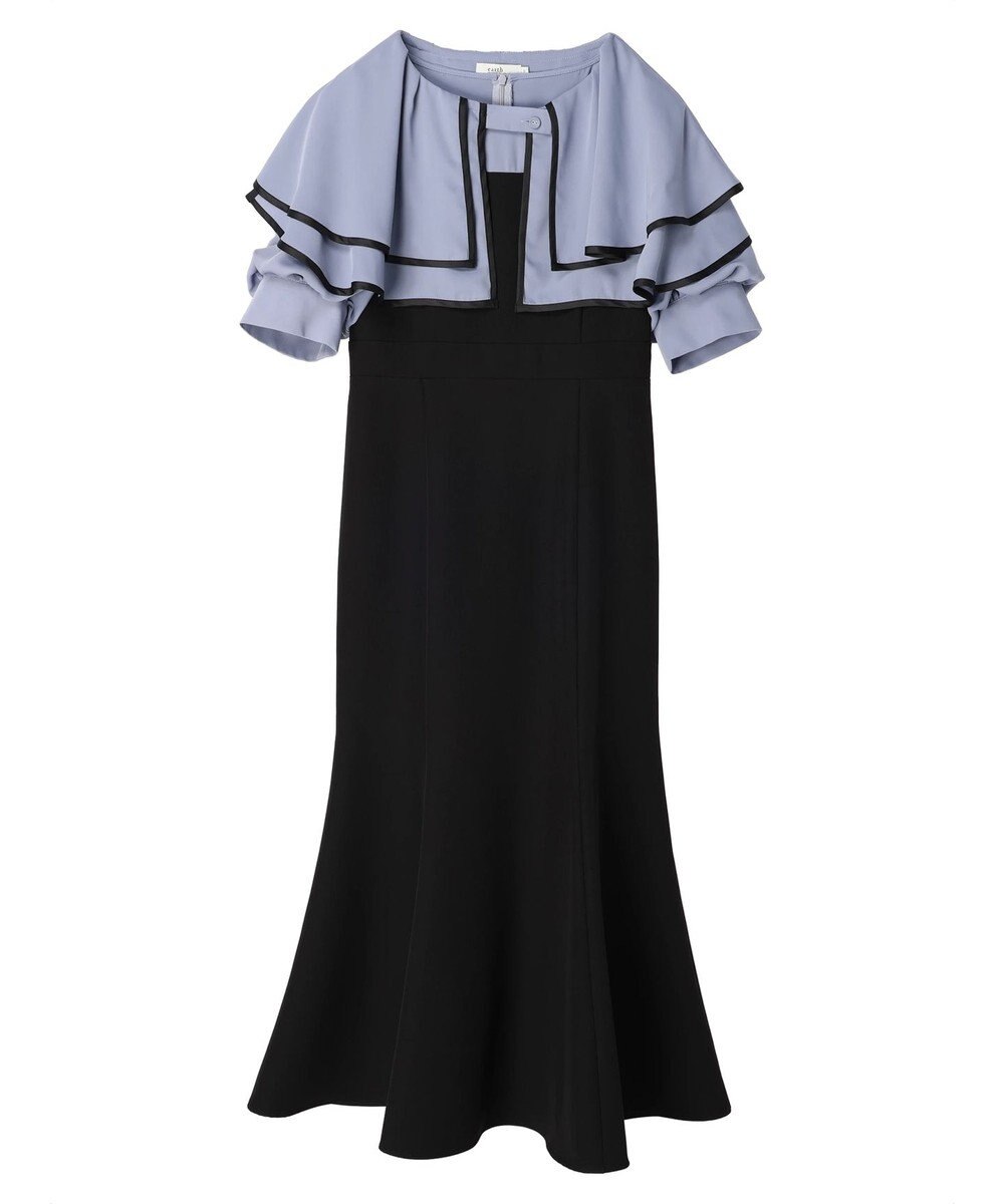 earth music&ecology パイピング衿付きドッキングワンピース 