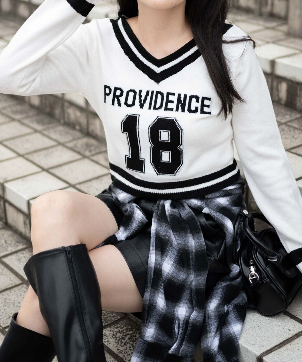 WEGO ナンバリングコンパクトニット 