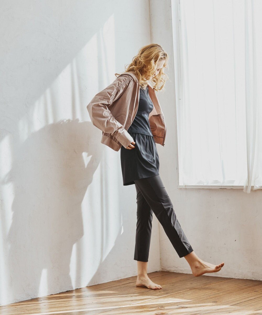 San-ai Resort（三愛水着楽園） WEB限定商品ショートラッシュパーカー付きリブタンキニ水着+レギンス付き5点セット【Beach Queen（ビーチクイーン）】 