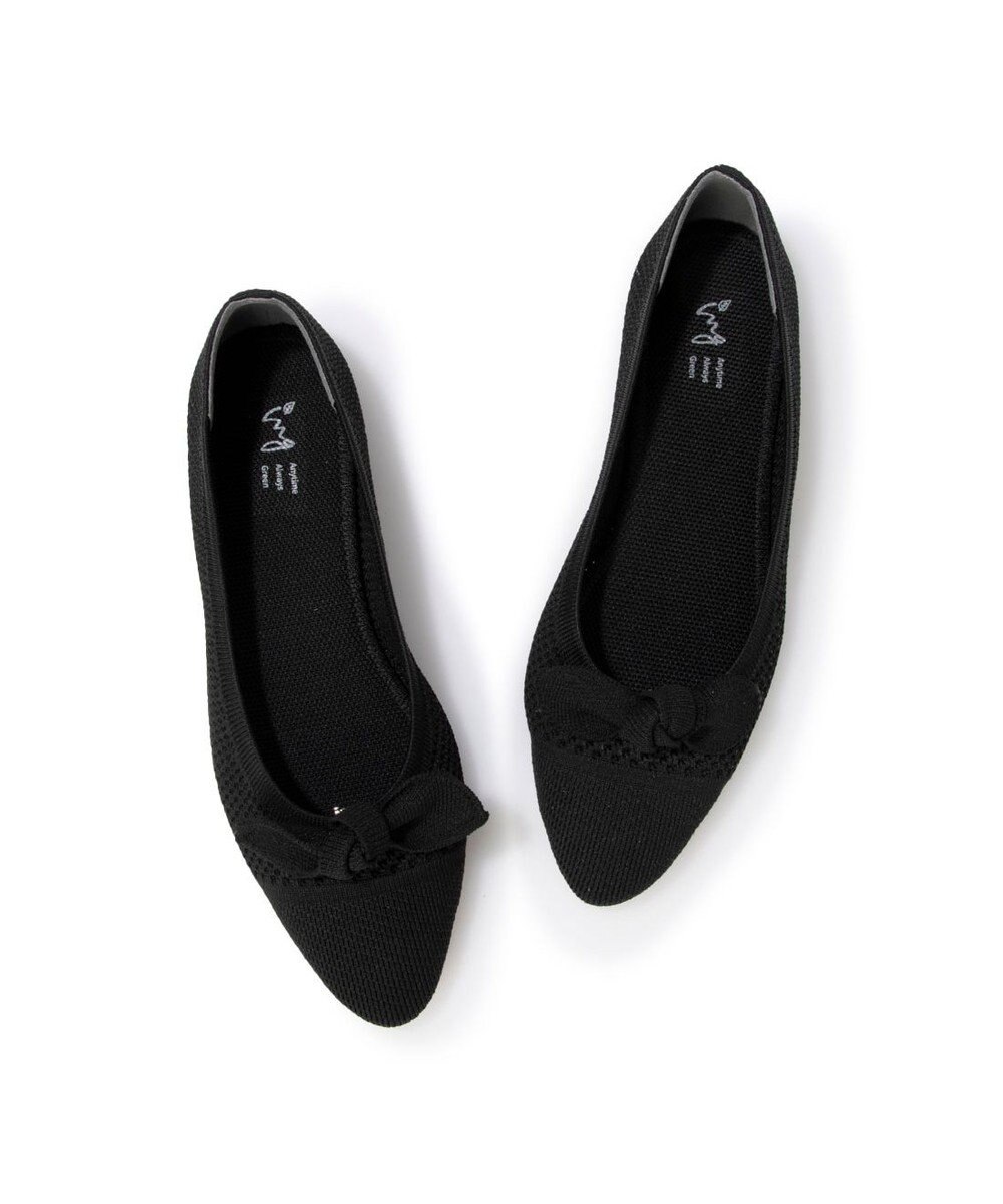 ing <ing>【サステナブル】２WAYポインテッドトゥニットパンプス 