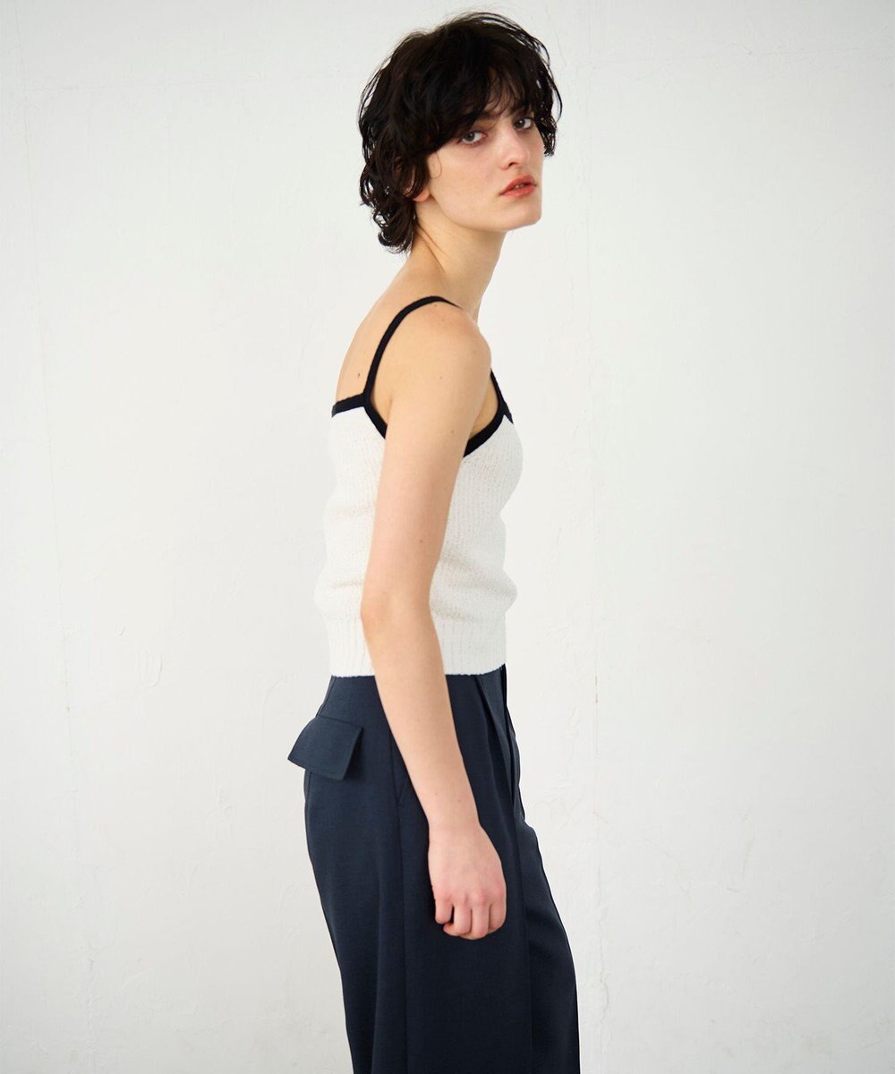 GRACE CONTINENTAL バイカラーニットノースリーブ 