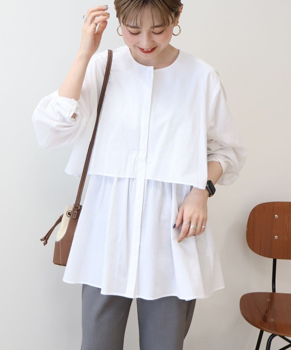 AMERICAN HOLIC サッカーティアードロングブラウス 