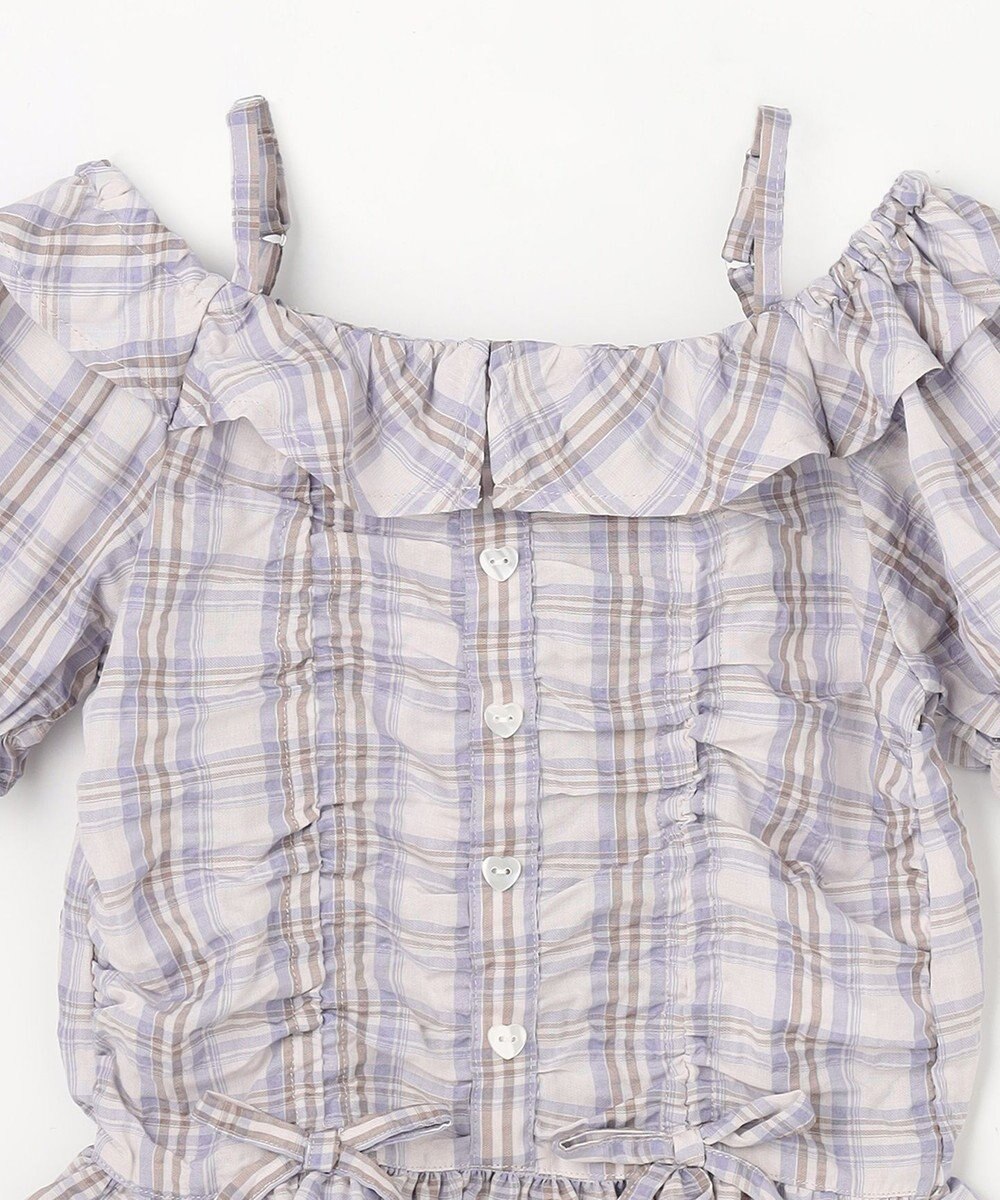 ANY KIDS 【洗濯機可能】2WAY チェックブラウス 