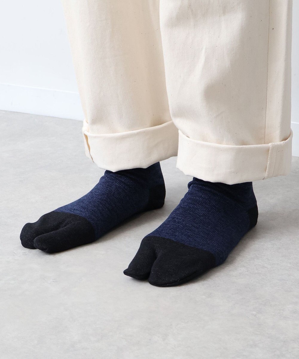 WHITE MAILS 【UNISEX】PAPER COLOR BLOCK TABI ANKLE ソックス 