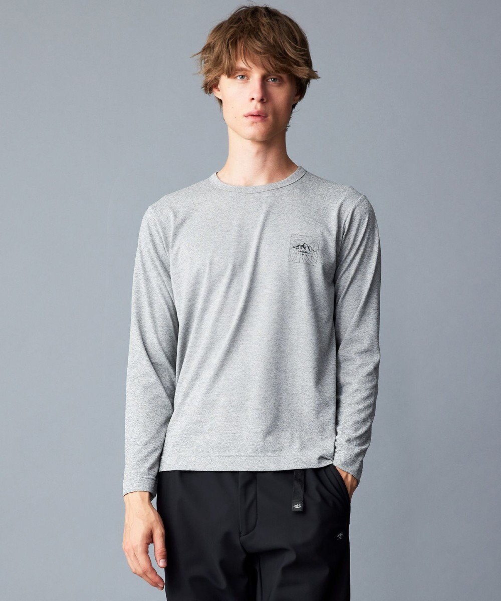 JOSEPH ABBOUD MOUNTAIN 【吸水速乾/消臭性】デオドライ天竺 ロングスリーブ Tシャツ 