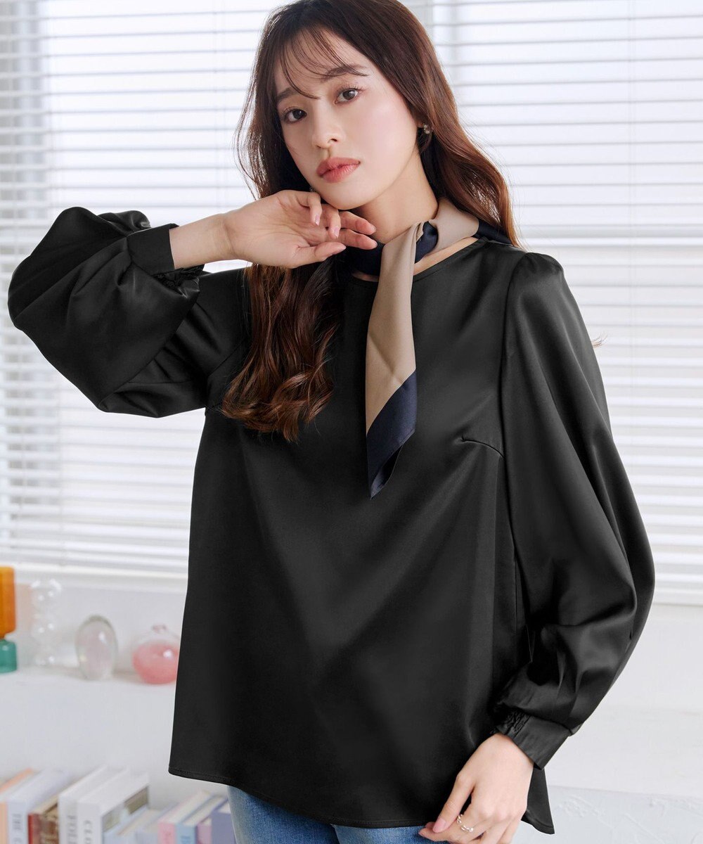Tiaclasse L 【洗える】ボリュームスリーブブラウス 