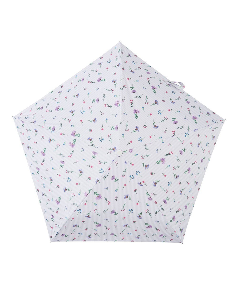 MOONBAT estaa 晴雨兼用 自動開閉傘 超軽量 ストライプフラワー 日傘 遮光 遮熱 UV 