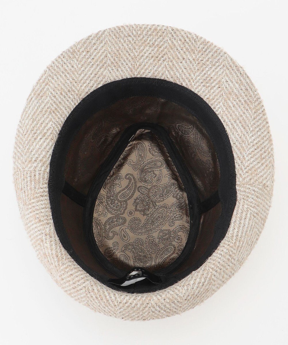 JOSEPH ABBOUD 尾州産カシミヤブレンド×アルパカ混素材カシミヤブレンドアルパカヘリンボーン ハット 