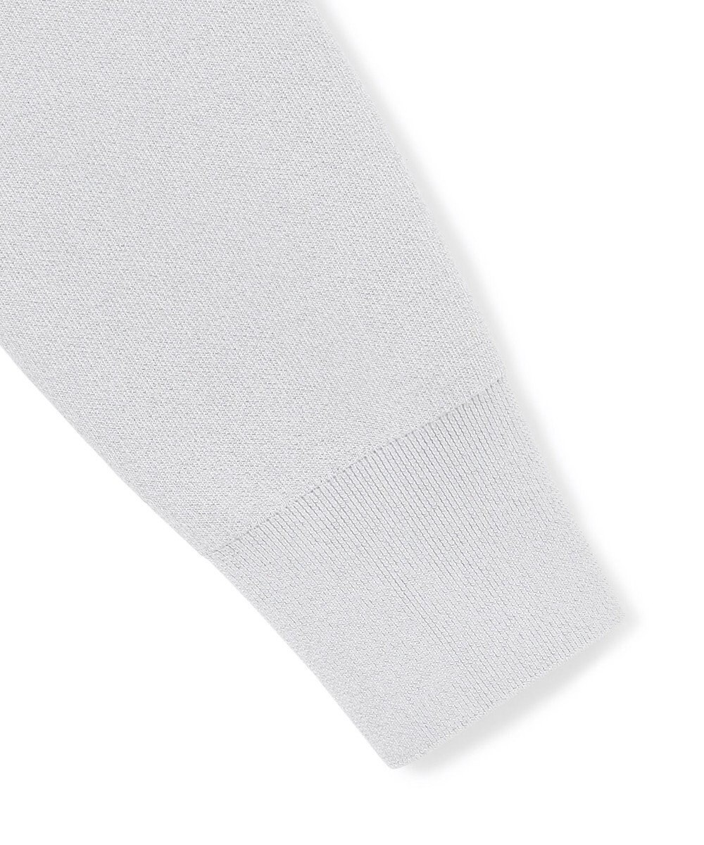 ICB L 【洗える】コットンポリエステルスムース ニットブルゾン 