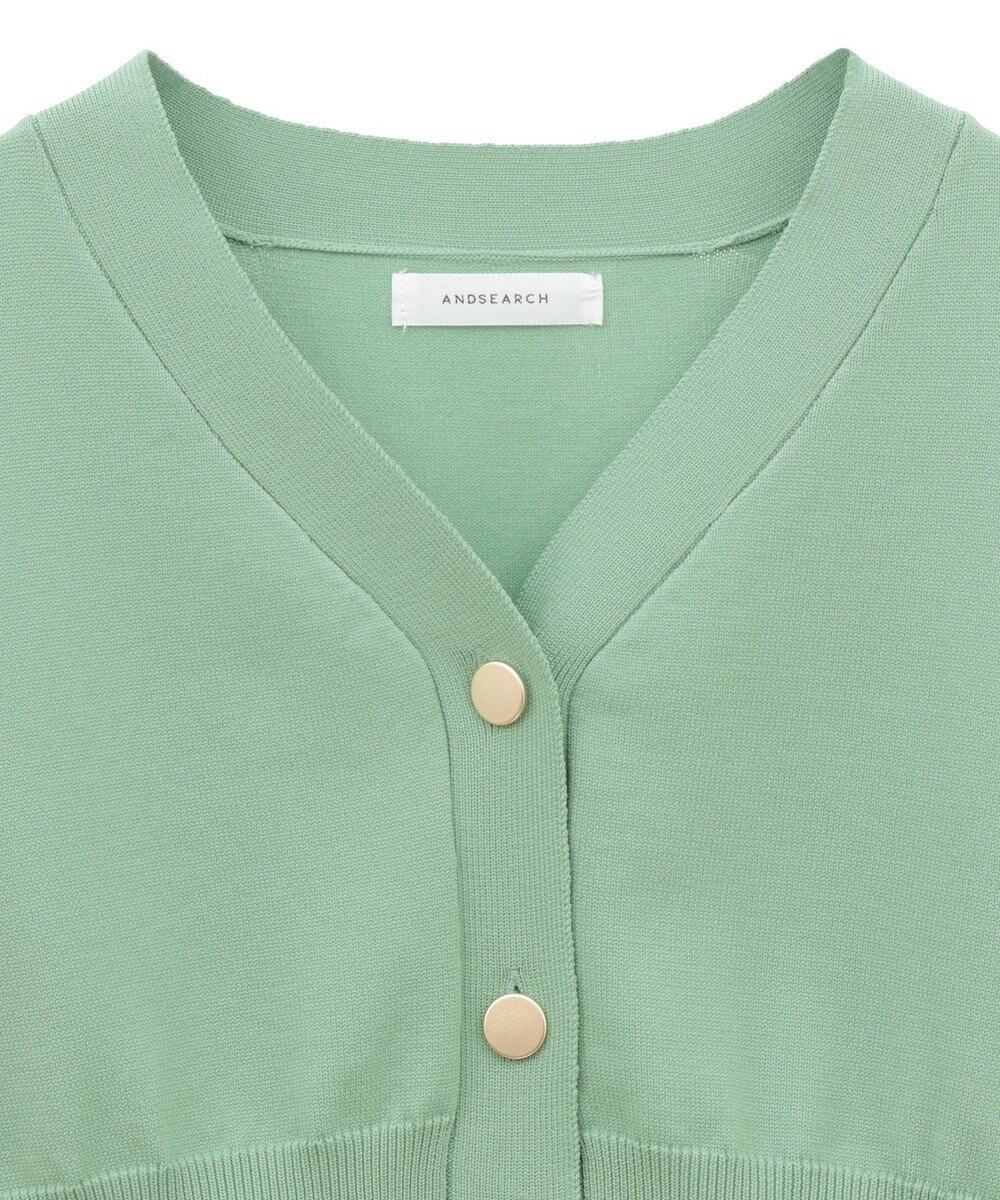 Green Parks ・ＡＮＤＳＥＡＲＣＨ　ペプラムニットカーディガン 