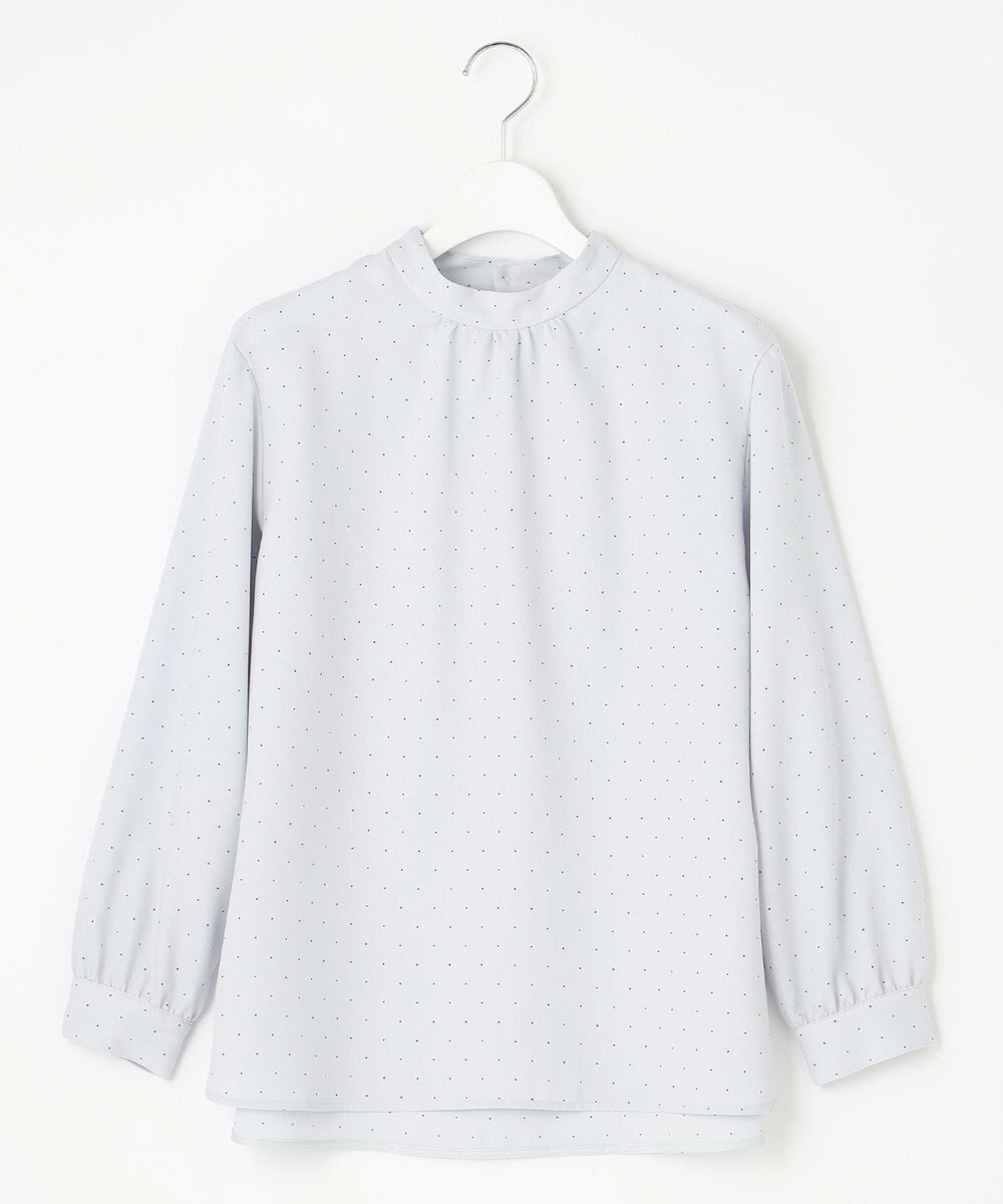 J.PRESS LADIES 【洗える・吸水速乾】 ライトアムンゼンドットPT リボン ブラウス 