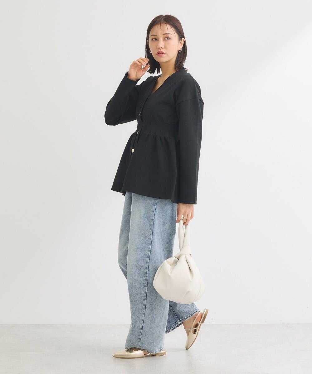 Green Parks ・ＡＮＤＳＥＡＲＣＨ　ペプラムニットカーディガン 