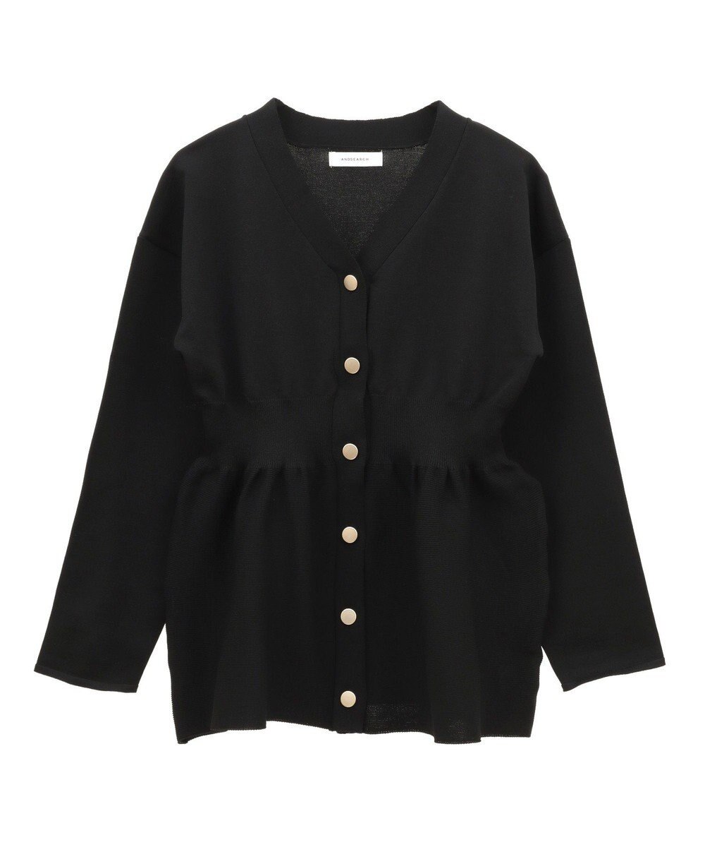 Green Parks ・ＡＮＤＳＥＡＲＣＨ　ペプラムニットカーディガン 