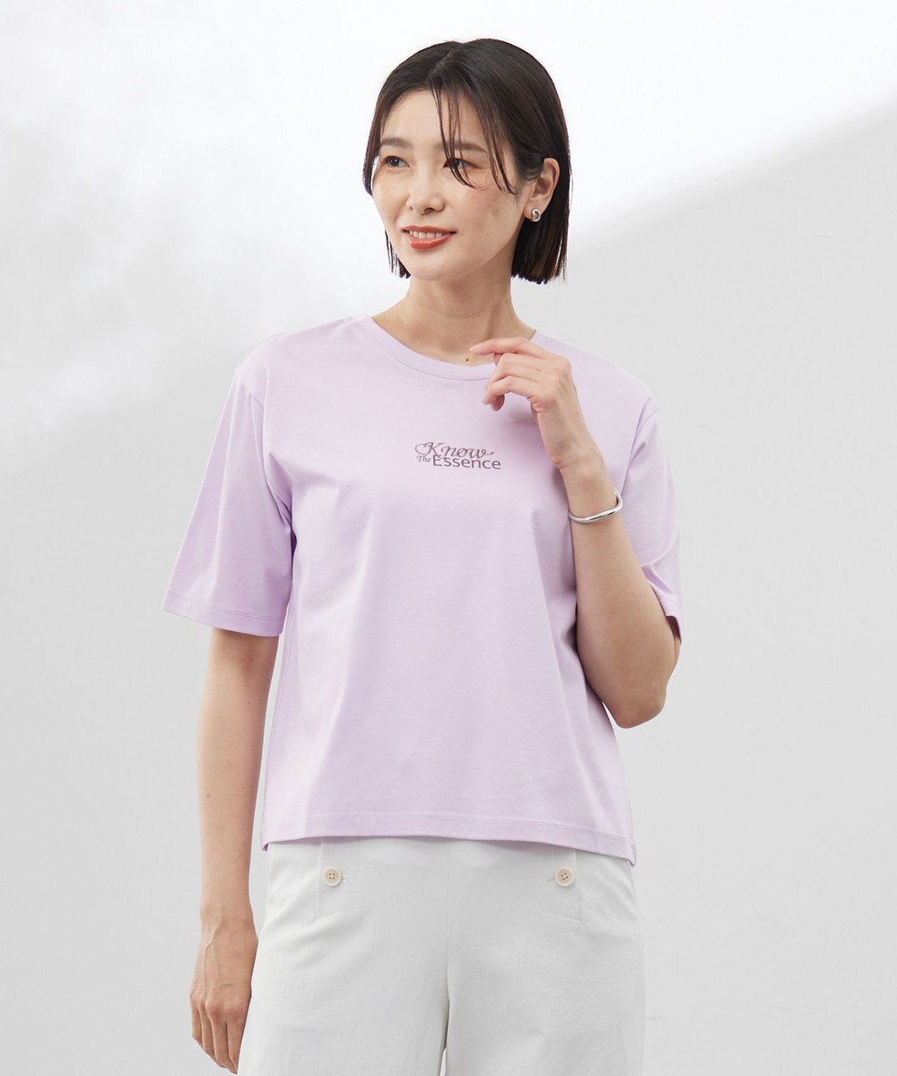 J.PRESS LADIES 【洗える】ロゴ Tシャツ 
