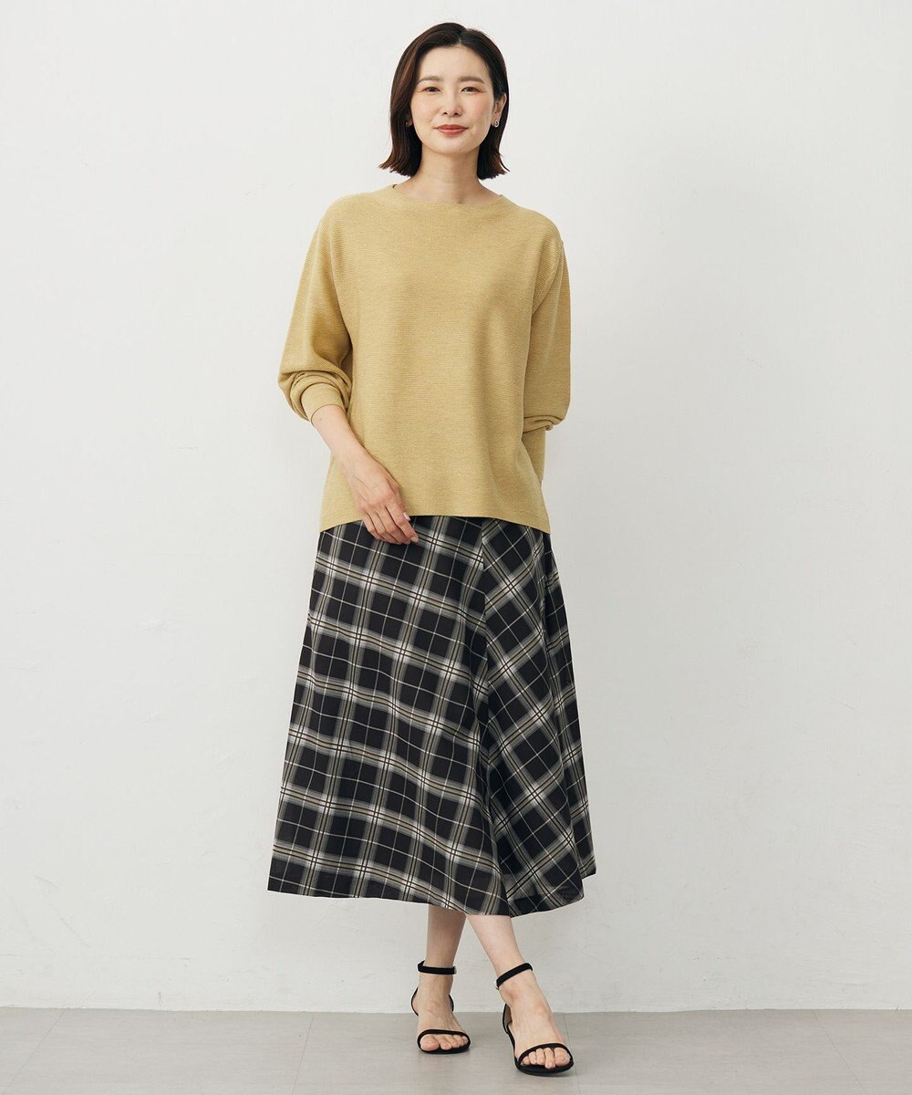 J.PRESS LADIES L 【WEB限定カラーあり・洗える】SOFT SHEER チェック フレア スカート 