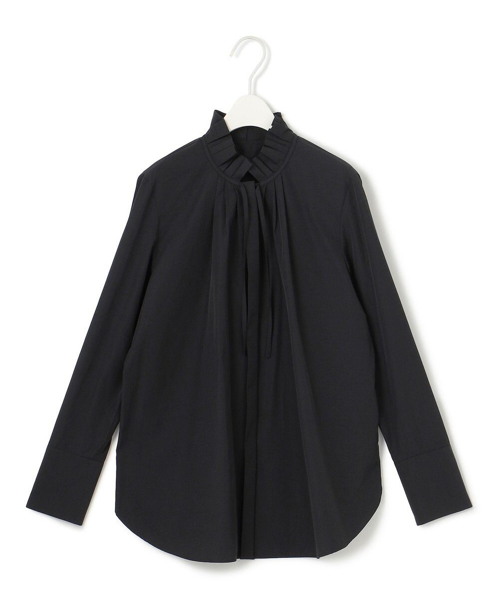 ICB 【洗える】コットンナイロンタイプライター デザインカラーブラウス 