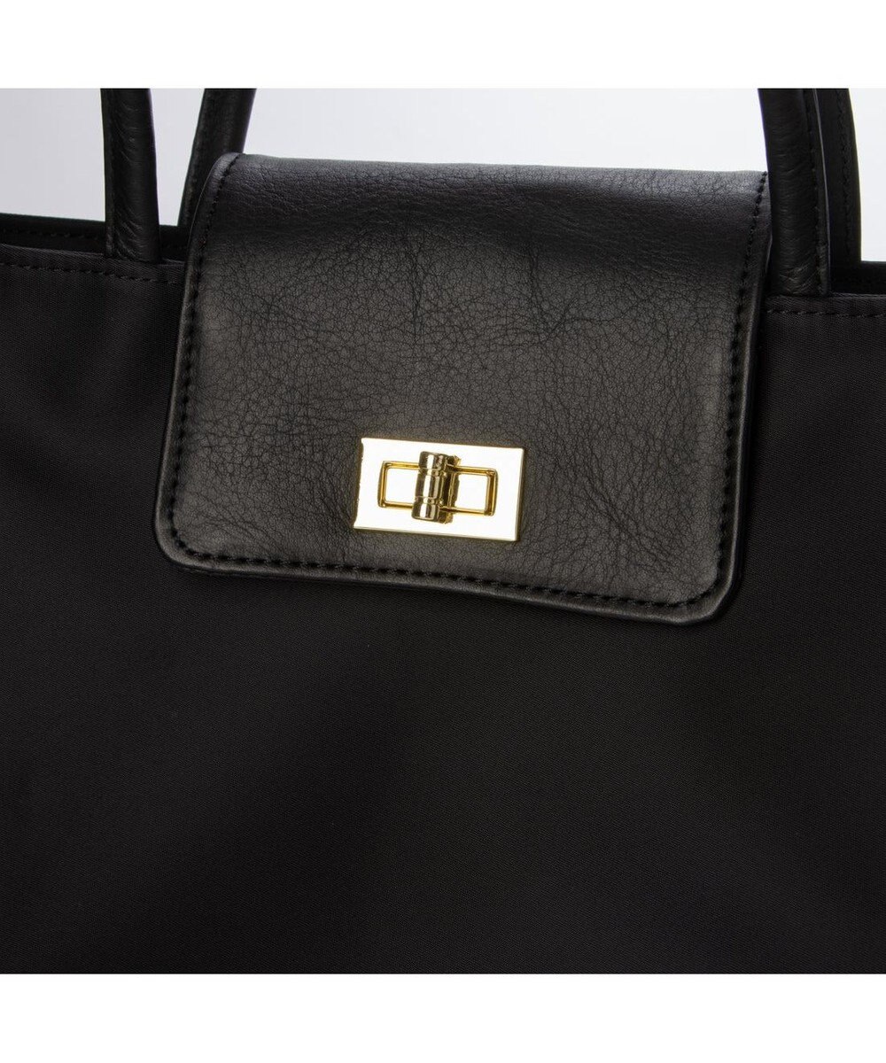 UNBILLION VERYコラボ ペルケ perche / ミニ牛革フラップナイロントートバック 