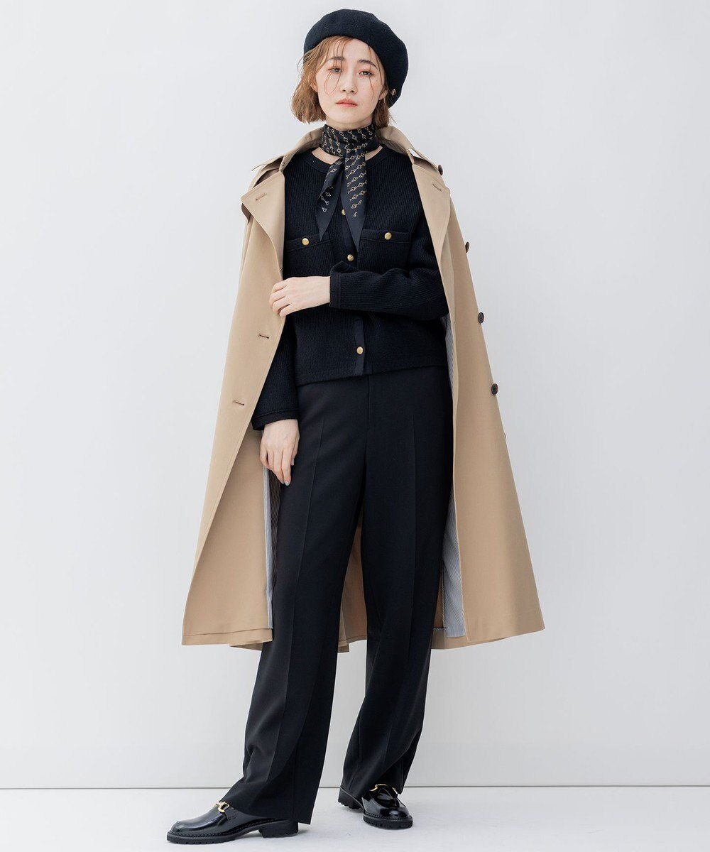 23区 【洗える】ストレッチダブルクロス サスペンダーパンツ 