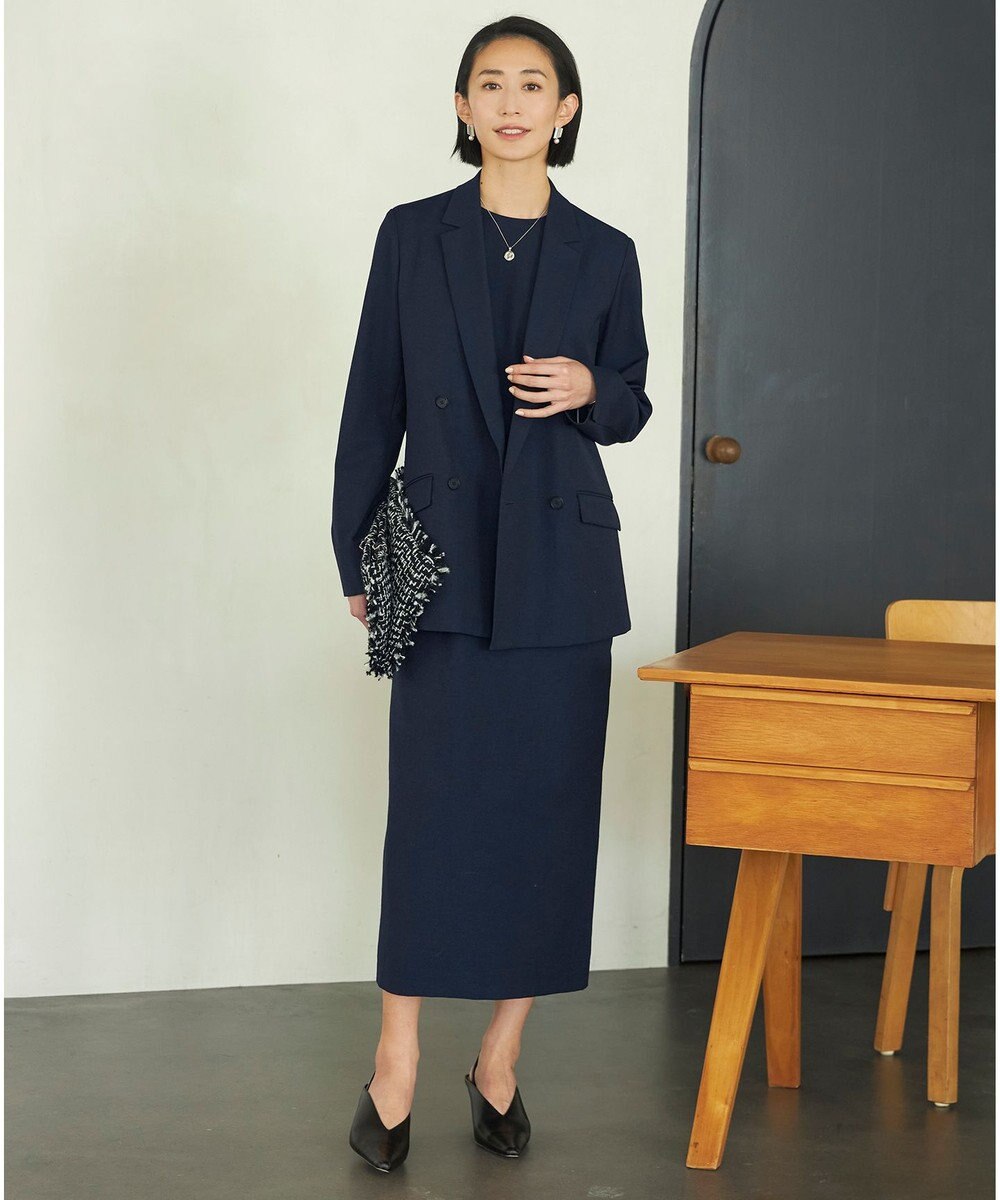 ICB 【接触冷感・UVケア・撥水・洗える】 LooseWeave ダブルブレストジャケット 