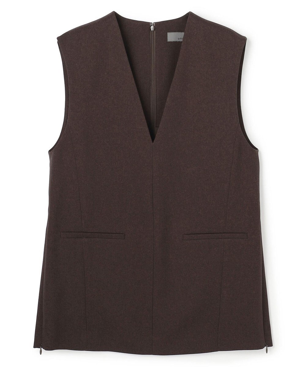 uncrave ウォッシャブルウールライクツイル ジレ 