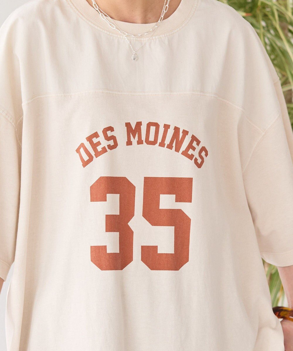 AMERICAN HOLIC ピグメント加工フットボールＴシャツ 