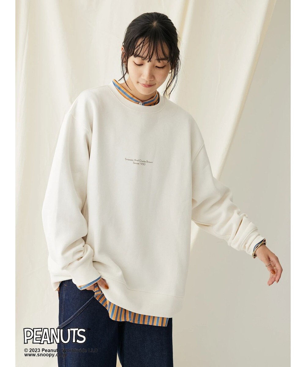 CRAFT STANDARD BOUTIQUE ＰＥＡＮＵＴＳ裏起毛スウェットクルー 