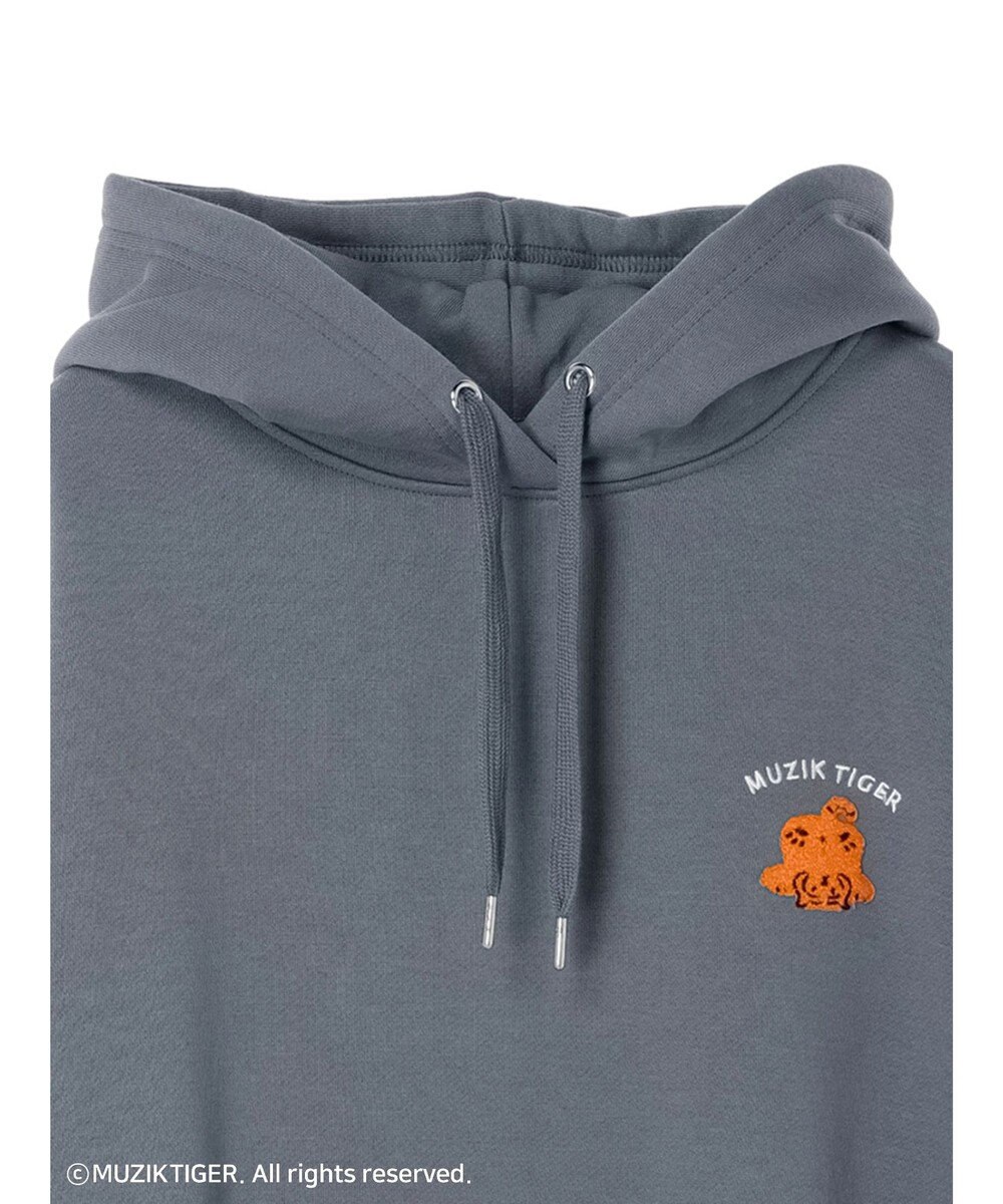 Green Parks ムジークタイガー／裏起毛刺しゅうフーディー 