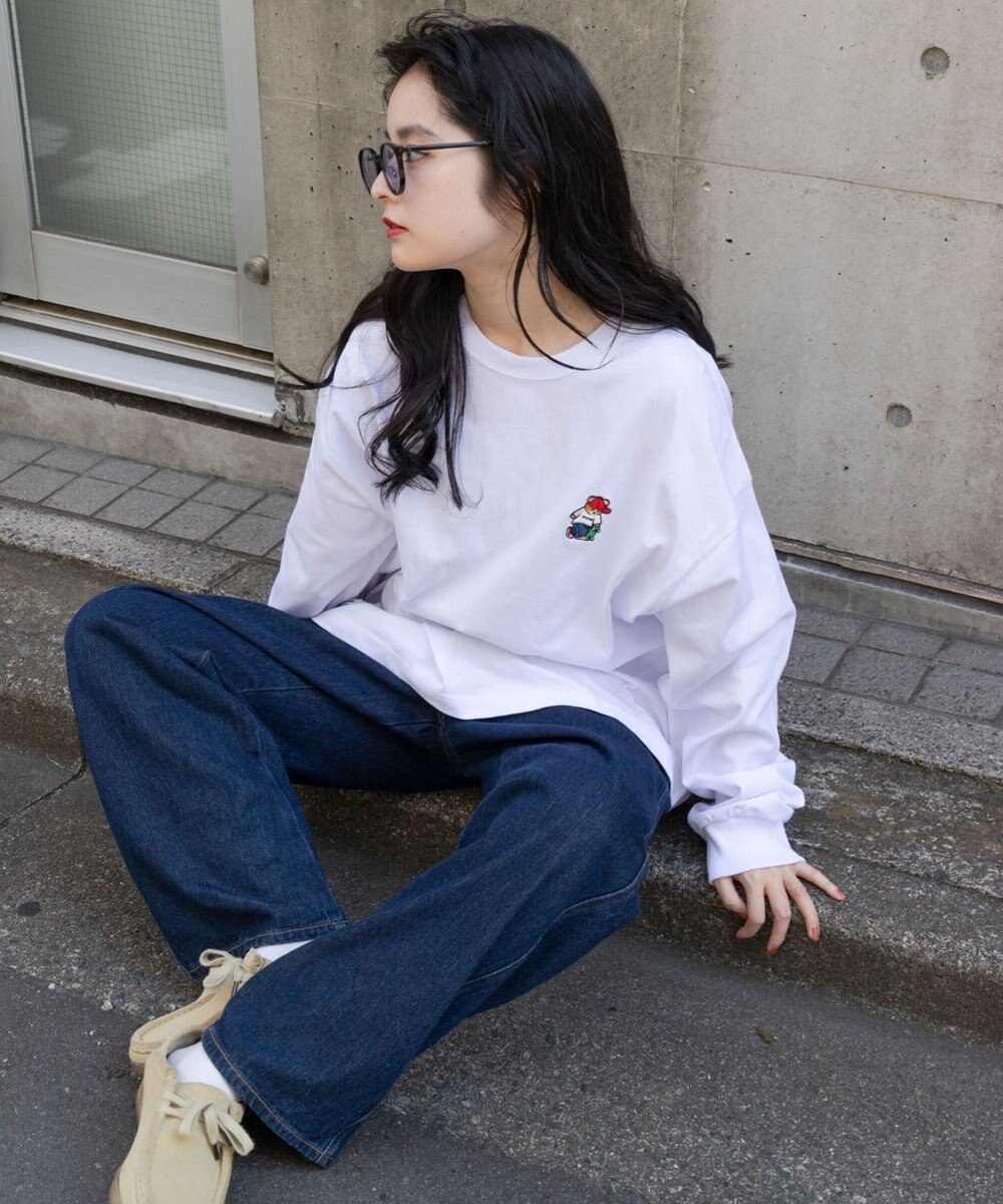 WEGO 【ユニセックス着用ITEM/MLサイズ展開】別注VISIONベアワンポイントT（LS） 