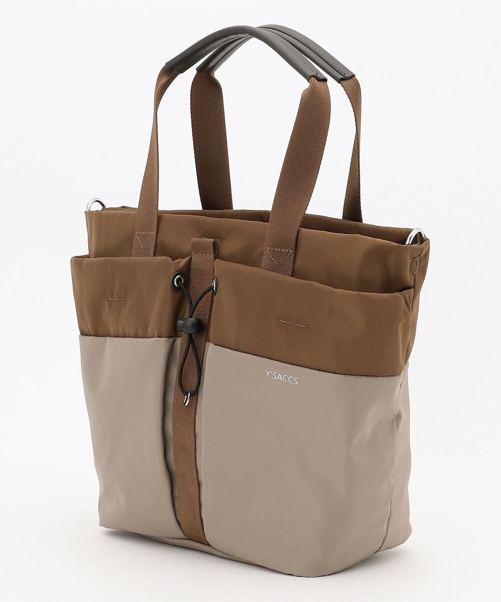 Y'SACCS ドローストリング コンビカラー2WAYトート 