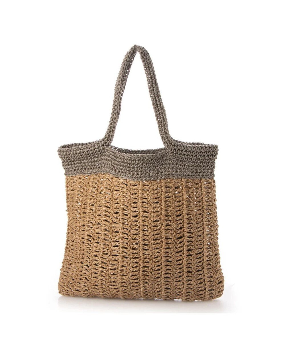 UNBILLION cachecache ペーパー切り替え横編みトートバッグ 