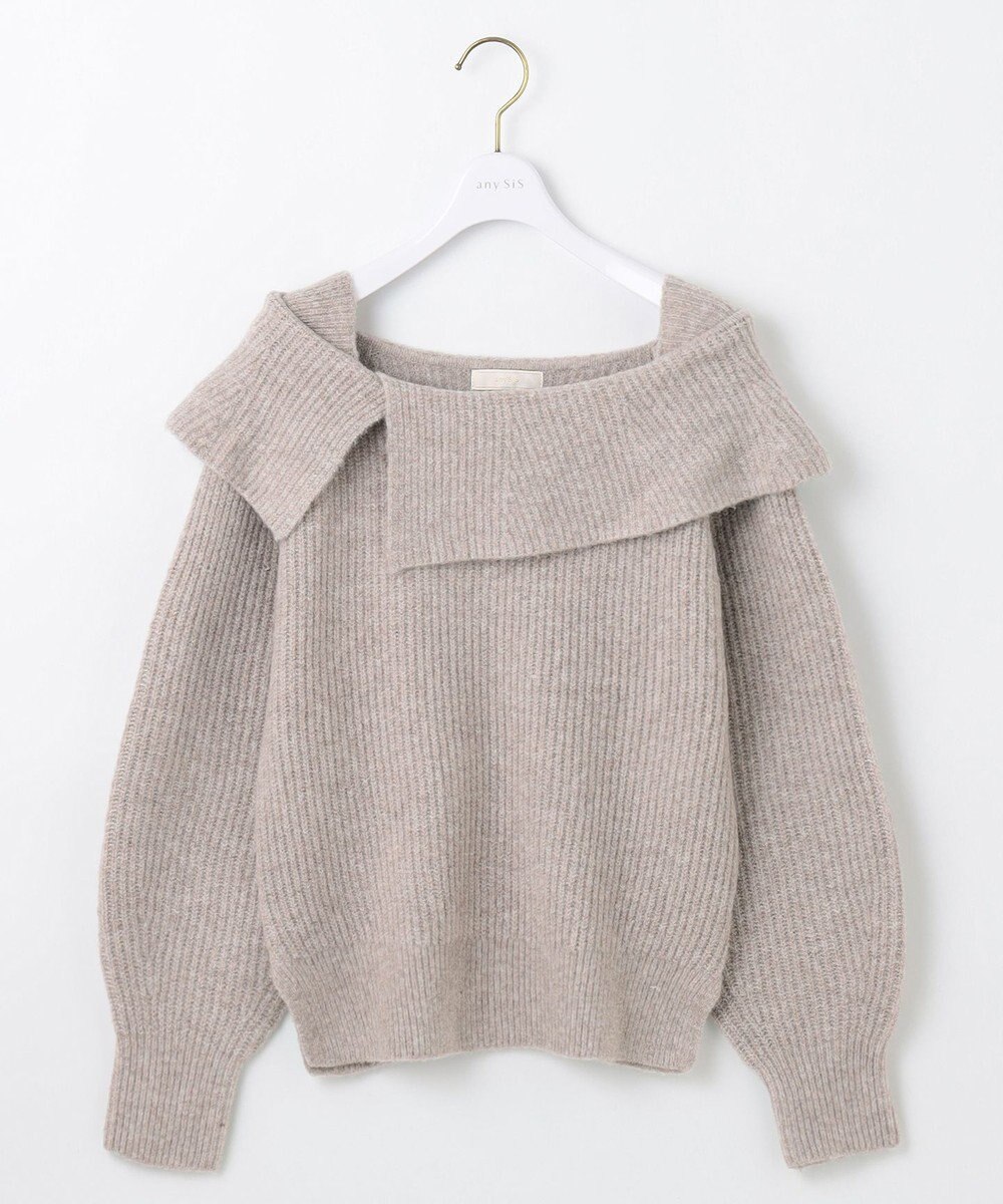 ANY SIS 【洗える】オフショル ニット 