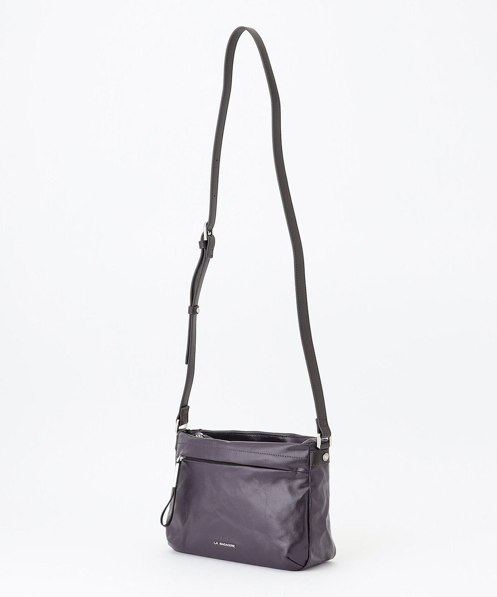 LA BAGAGERIE コーティングキャンバス ミニショルダーバッグ 