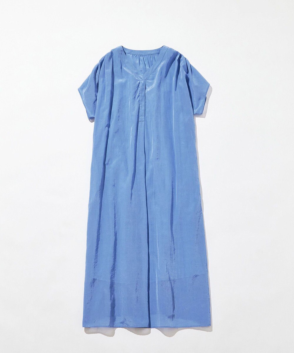 23区 L 【Lサイズ限定/接触冷感/速乾性/洗える】エアリーブライトローン Vネックワンピース 