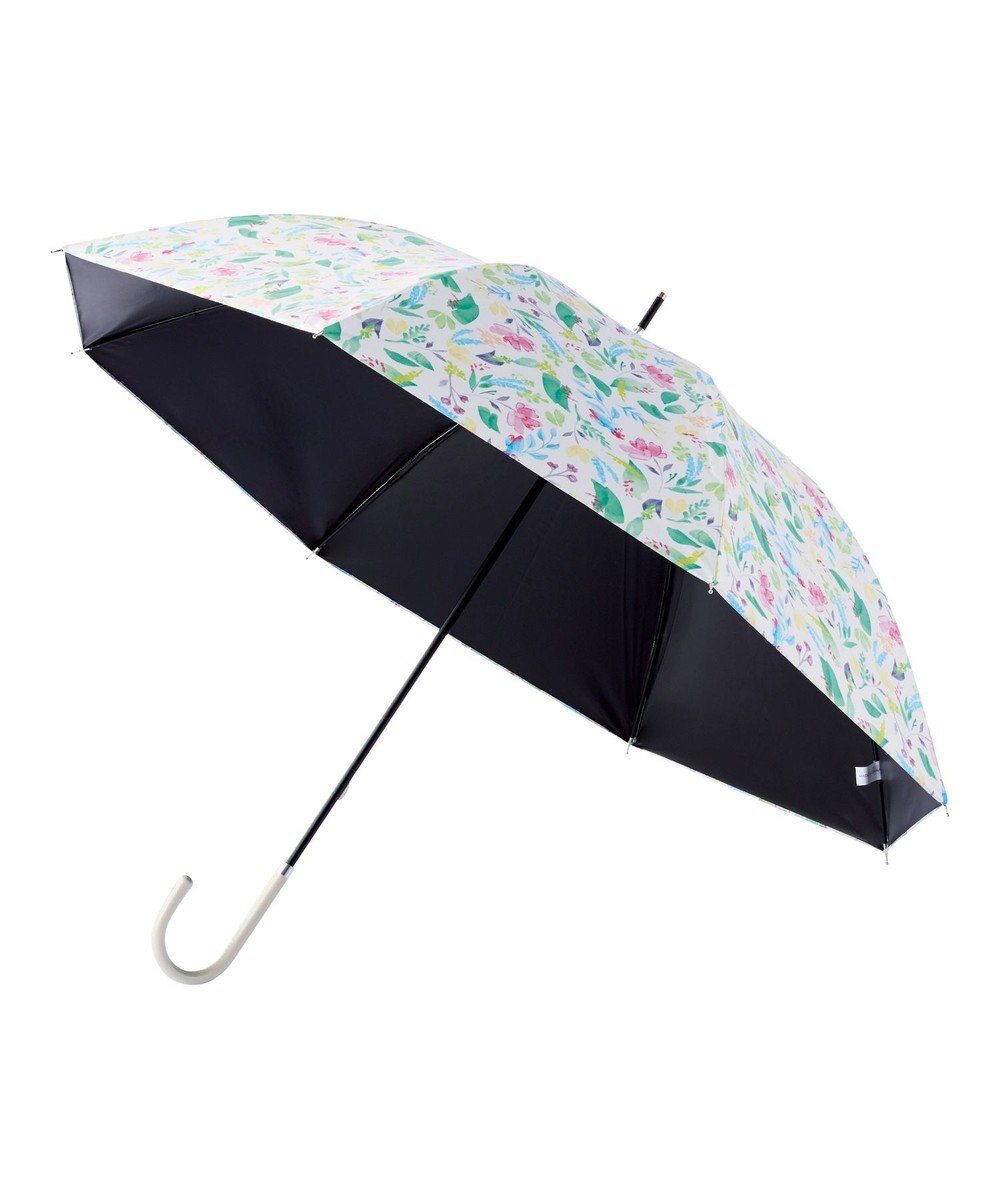 MOONBAT estaa 晴雨兼用 長傘 超軽量 ジューシーフラワー 日傘 遮光 遮熱 UV レッド