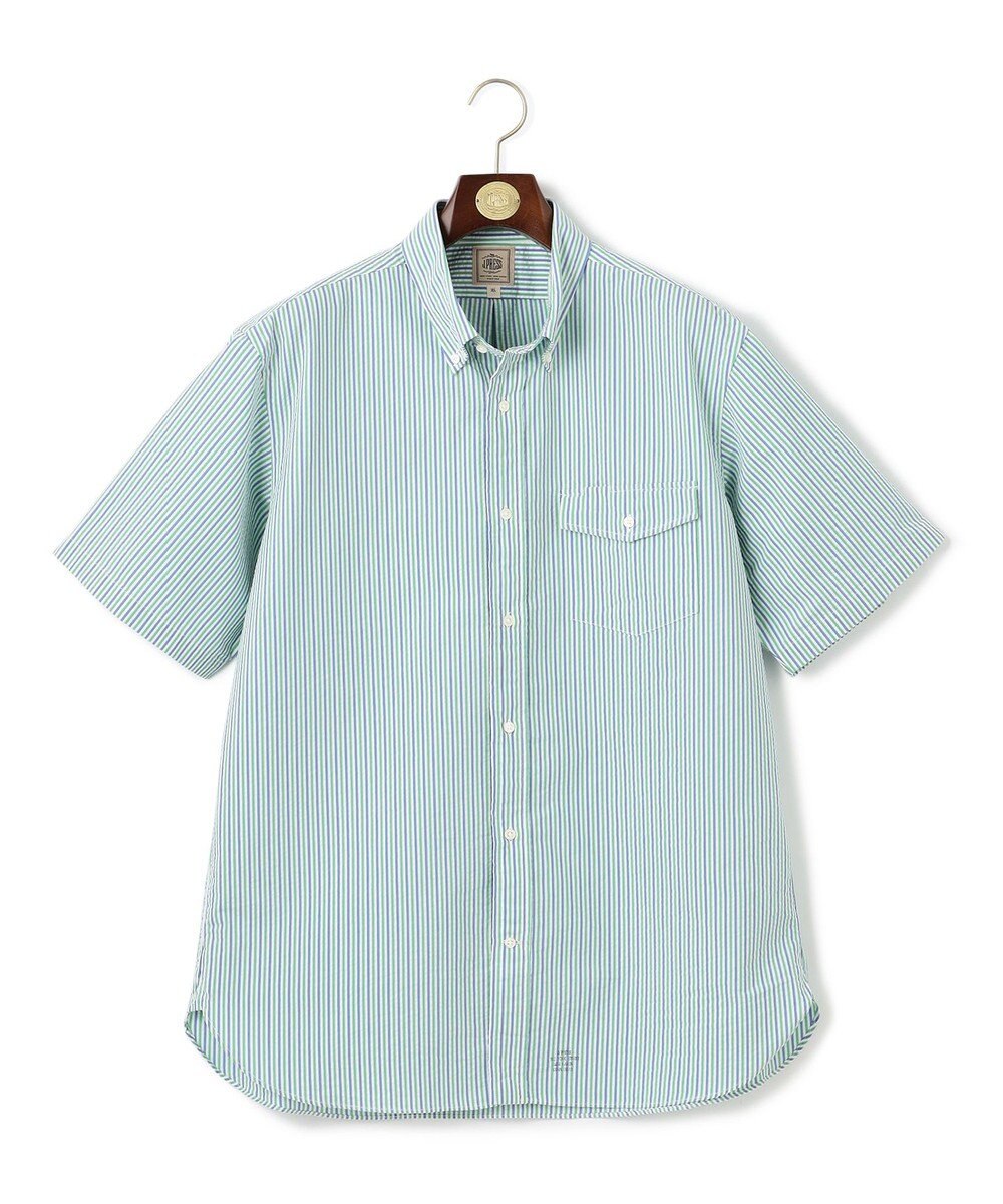 J.PRESS MEN 【KING SIZE】【吸水速乾 / 高通気性】【クールマックス】サッカーストライプ シャツ / B.D. 