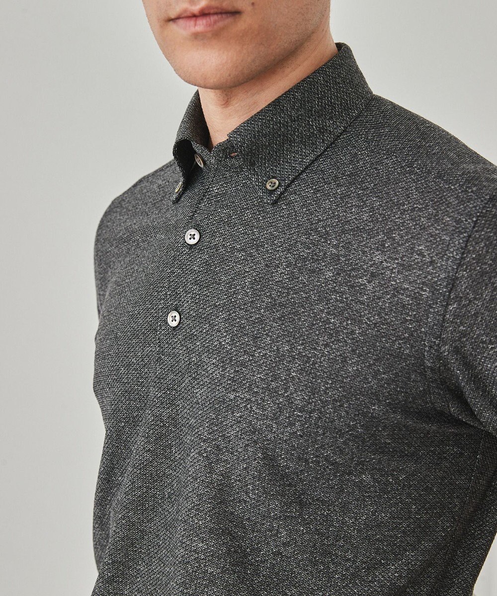 GOTAIRIKU 麻混・襟しっかり【洗える/通気性】ノルマンディーリネン ボタンダウンポロシャツ(25年モデル) 