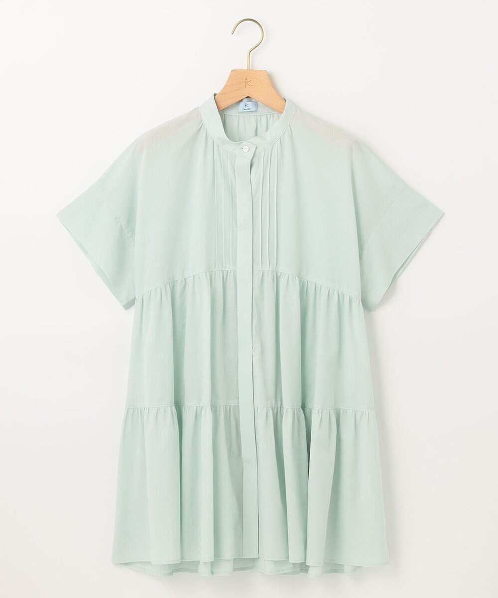 組曲 【洗える】ナチュラルローンギャザーフレア ブラウス 