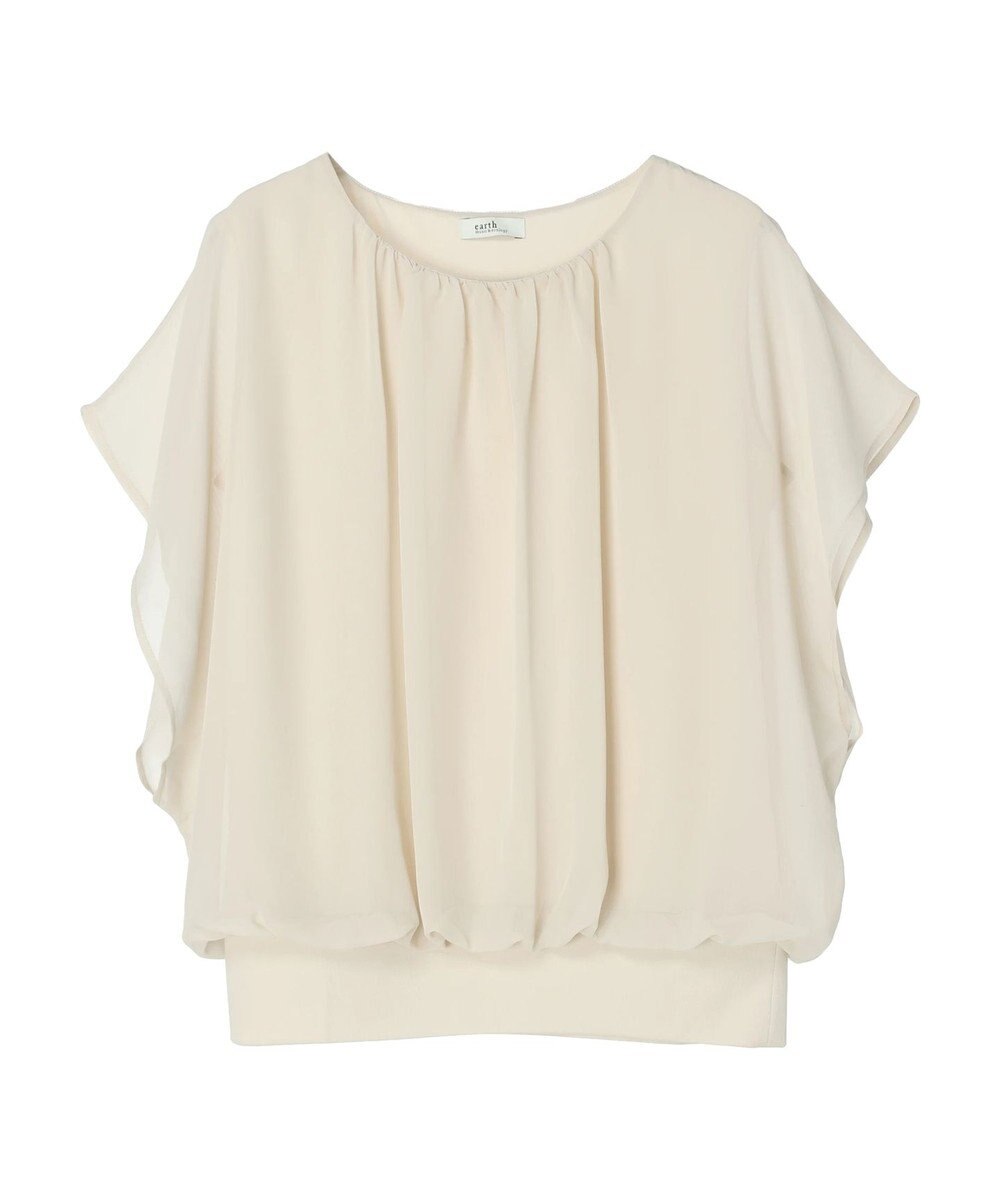 earth music&ecology シアードッキングドルマンブラウス 