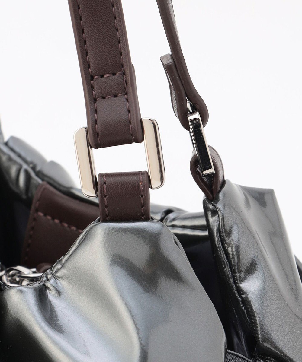 LA BAGAGERIE ソフトエナメル2WAYハンドバッグ Sサイズ 