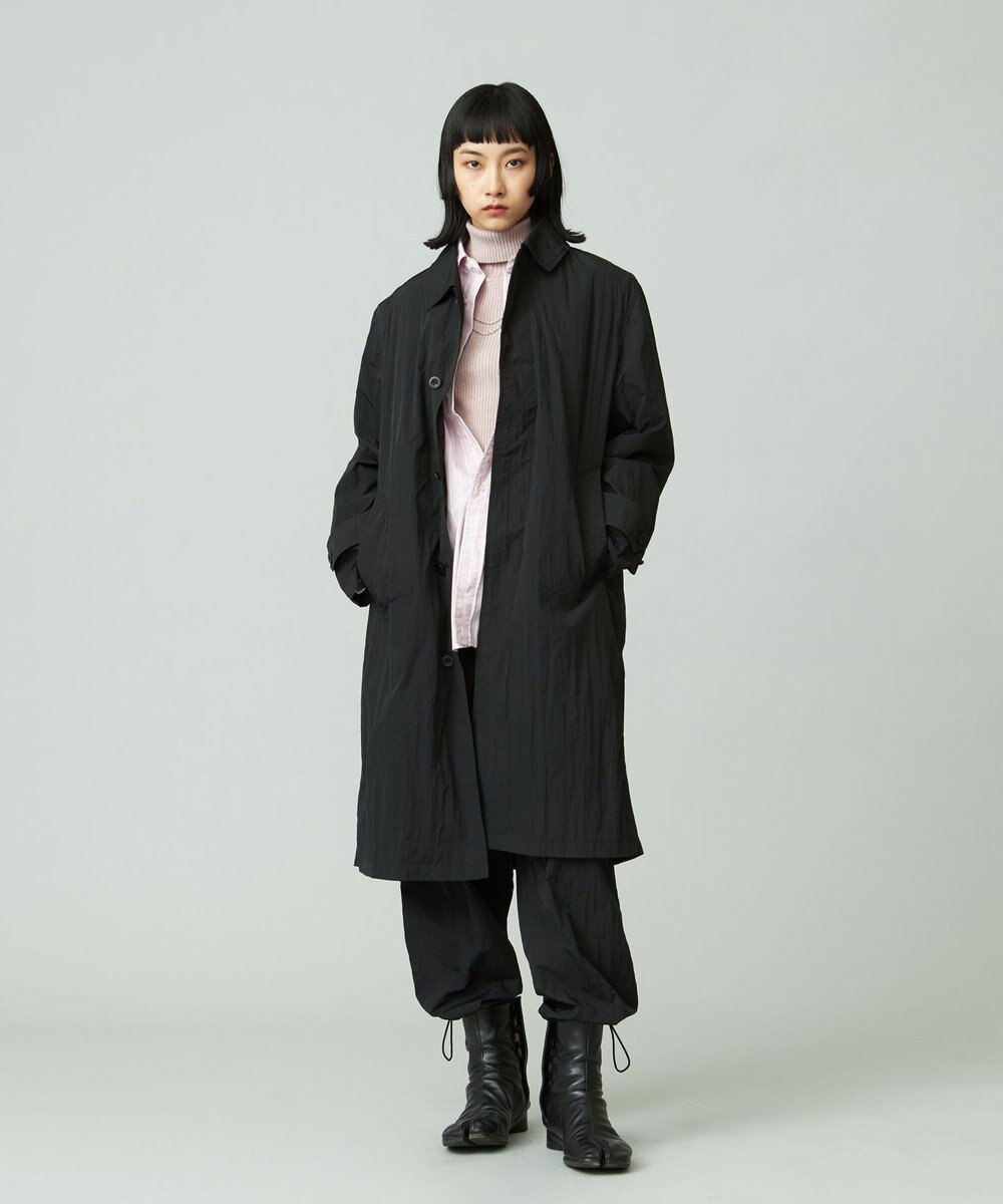 J.PRESS YORK STREET 【UNISEX】ナイロンワッシャーステンカラーコート 