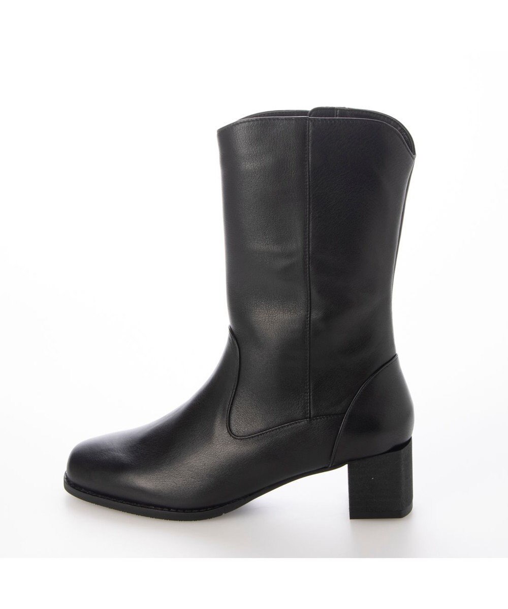 ing <ing>チャンキーヒールショートブーツ 