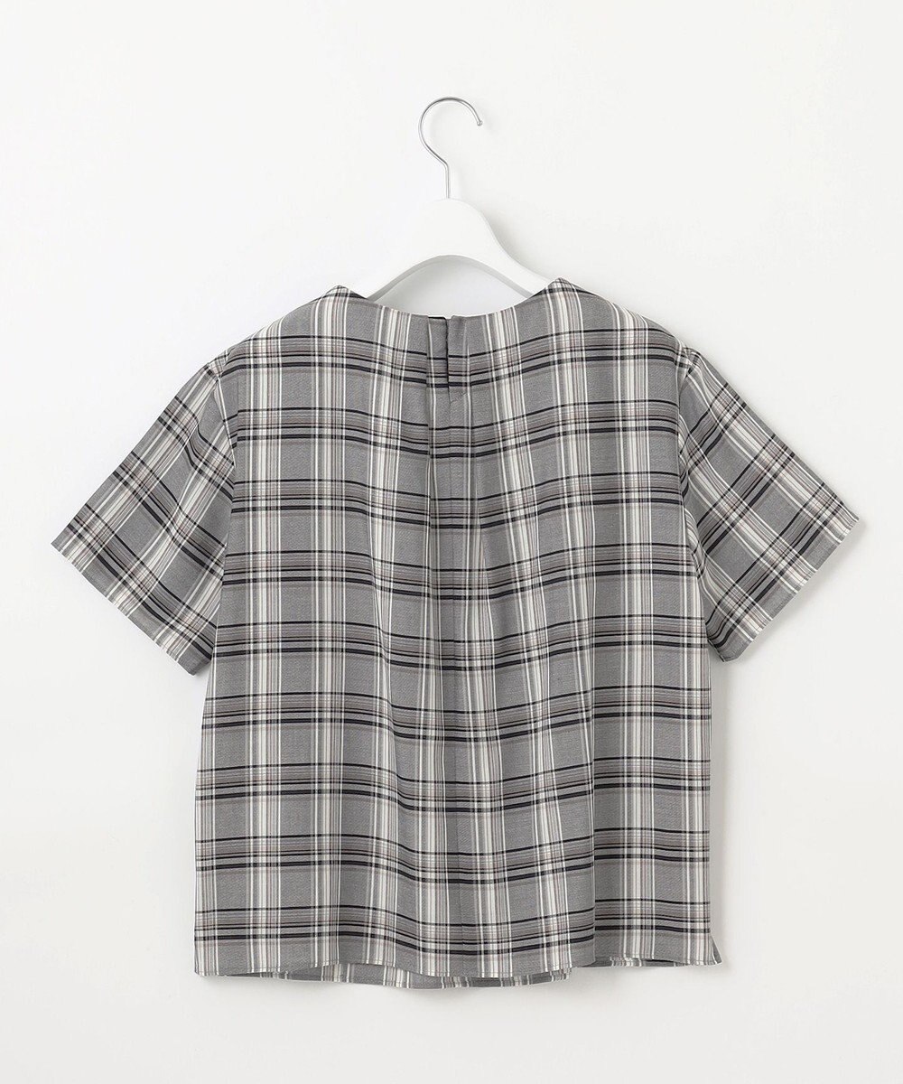 J.PRESS LADIES L シアーストライプ&チェック カットソー 