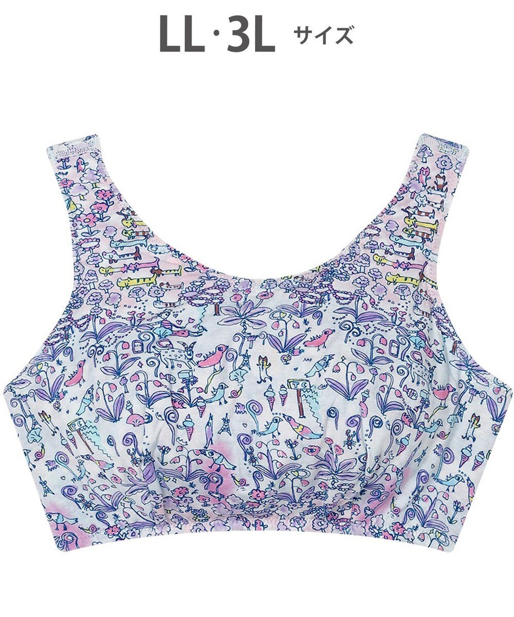 tsumori chisato SLEEP ツモリチサト ナイトアップブラ ノンワイヤー ベア天竺素材(身生地) 3Lまで対応 大きいサイズ ナイトブラ レディース UBX410 /ワコール 